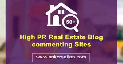 High PR Real Estate Blog commenting Sites List India
